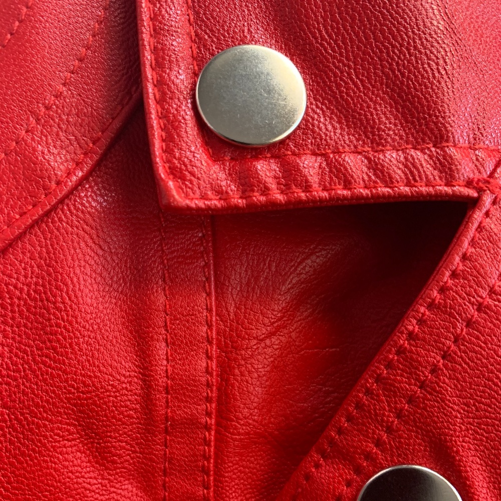 Faux Leather Moto Motorcycle Biker Jacket